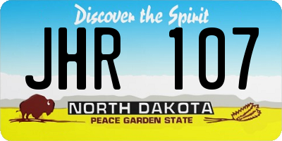 ND license plate JHR107