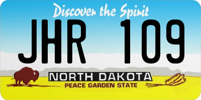 ND license plate JHR109