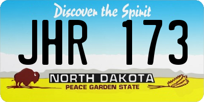 ND license plate JHR173