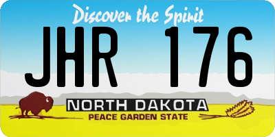 ND license plate JHR176