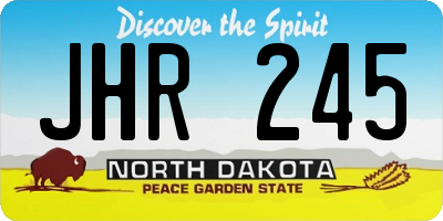 ND license plate JHR245