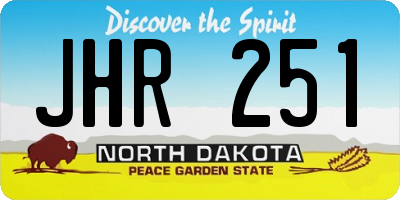 ND license plate JHR251
