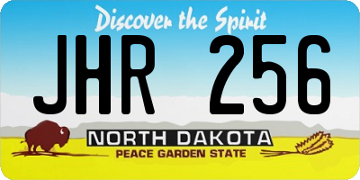 ND license plate JHR256