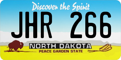 ND license plate JHR266