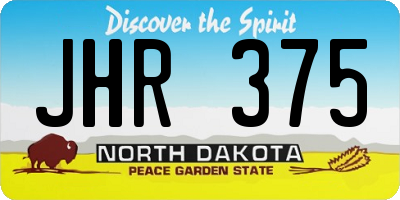ND license plate JHR375