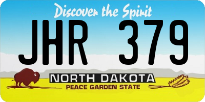 ND license plate JHR379