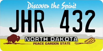ND license plate JHR432
