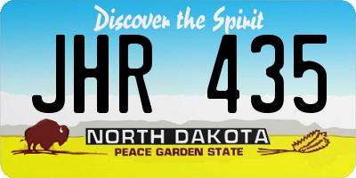 ND license plate JHR435