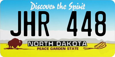 ND license plate JHR448