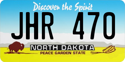 ND license plate JHR470