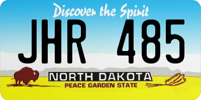 ND license plate JHR485