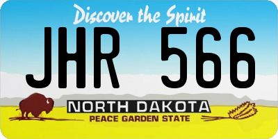 ND license plate JHR566