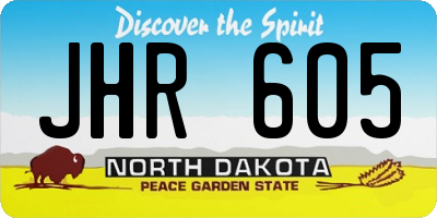 ND license plate JHR605