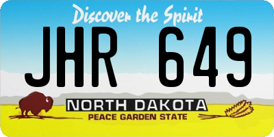 ND license plate JHR649