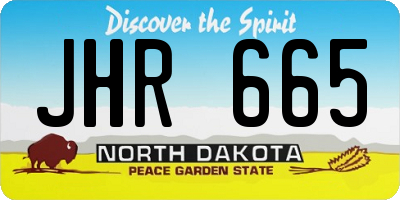 ND license plate JHR665