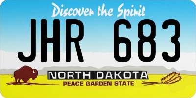 ND license plate JHR683