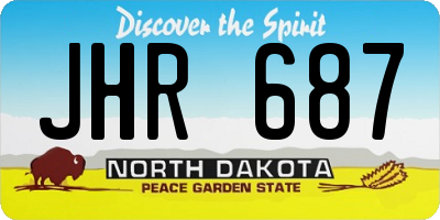 ND license plate JHR687