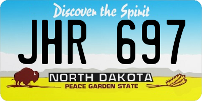 ND license plate JHR697