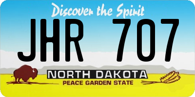 ND license plate JHR707