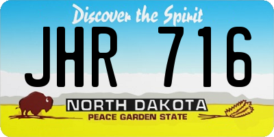 ND license plate JHR716