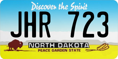 ND license plate JHR723