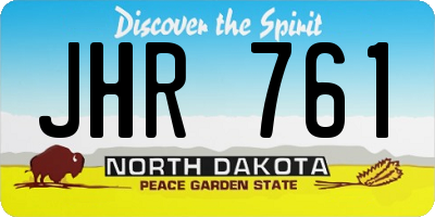 ND license plate JHR761