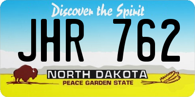 ND license plate JHR762