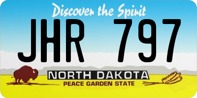 ND license plate JHR797