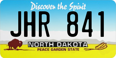 ND license plate JHR841