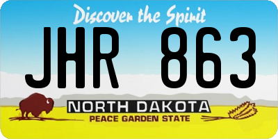 ND license plate JHR863