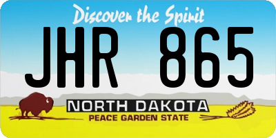 ND license plate JHR865