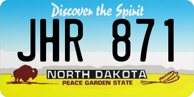 ND license plate JHR871