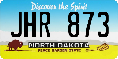 ND license plate JHR873