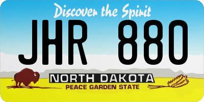 ND license plate JHR880