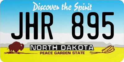 ND license plate JHR895