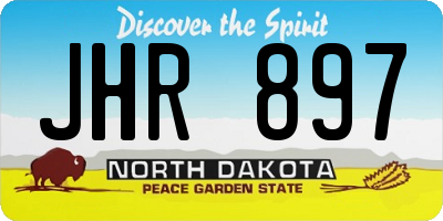 ND license plate JHR897