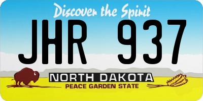 ND license plate JHR937