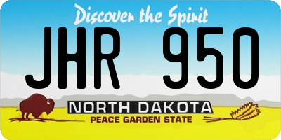 ND license plate JHR950