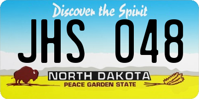 ND license plate JHS048