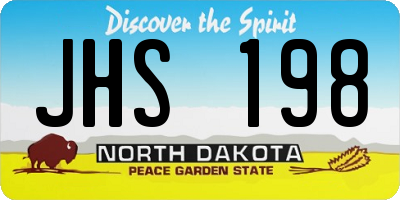 ND license plate JHS198