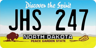 ND license plate JHS247