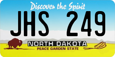 ND license plate JHS249
