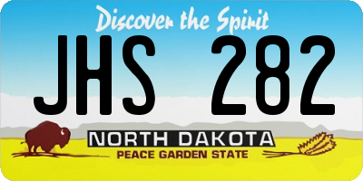 ND license plate JHS282