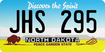 ND license plate JHS295