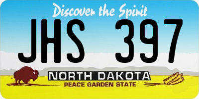 ND license plate JHS397