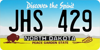 ND license plate JHS429
