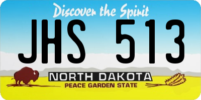 ND license plate JHS513