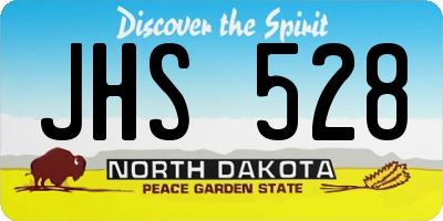 ND license plate JHS528