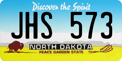 ND license plate JHS573
