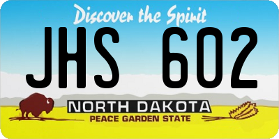 ND license plate JHS602